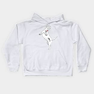 Marshall the White Labrador Retriever - Blue Kids Hoodie